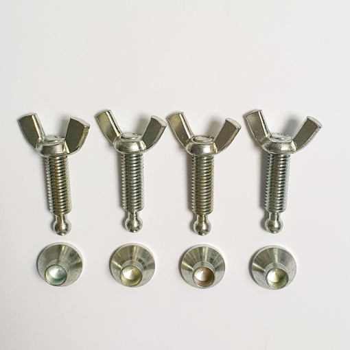 P.T. Profiles - 4 Winged Setting Screws c/w Anvils for PT & Faithfull Building Profiles Image 1