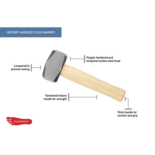 Footprint Hickory Handle Club Hammers (2.5lb) Image 3