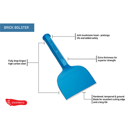 Footprint Brick Bolster 75mm (3") Image 2