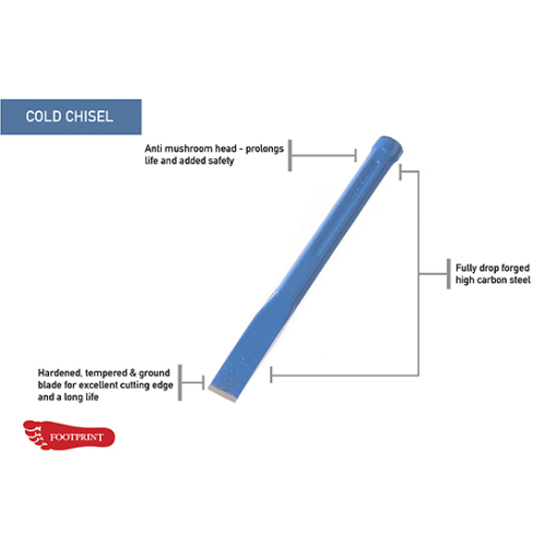 Footprint Cold Chisel 10 x 3/4" (250 x 19mm) Image 2