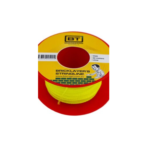 BT Engineering Builders String Line 50m Fluorescent Lime Image 2