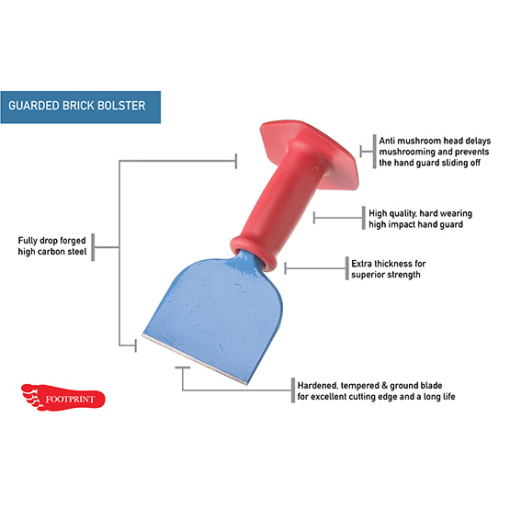 Footprint Brick Bolster with Guard 75mm (3") Image 2